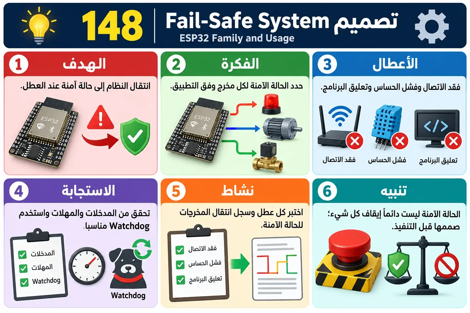 لوحة تعليمية للدرس 148 — ESP32