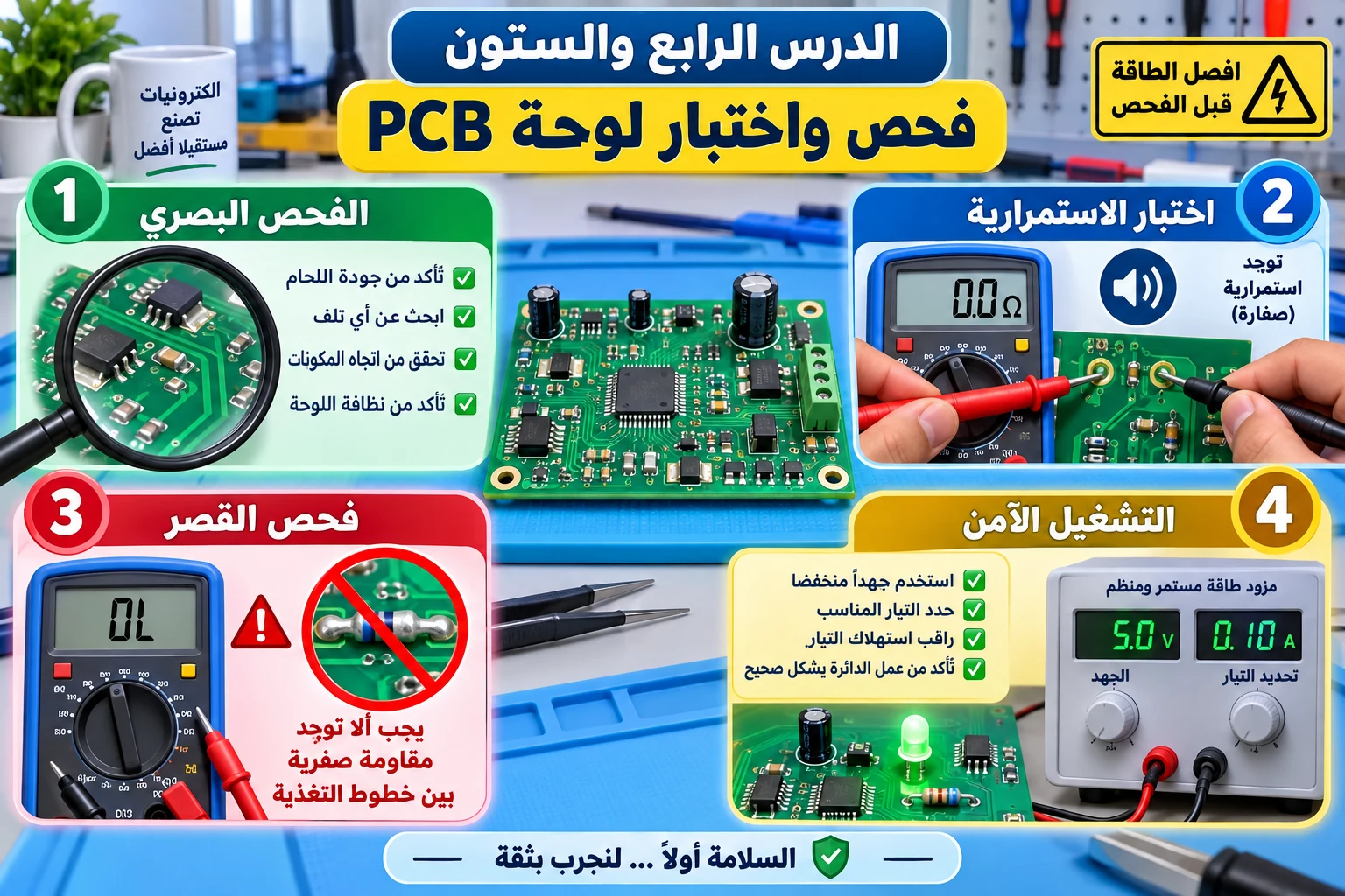 لوحة الدرس 64: فحص واختبار لوحة PCB