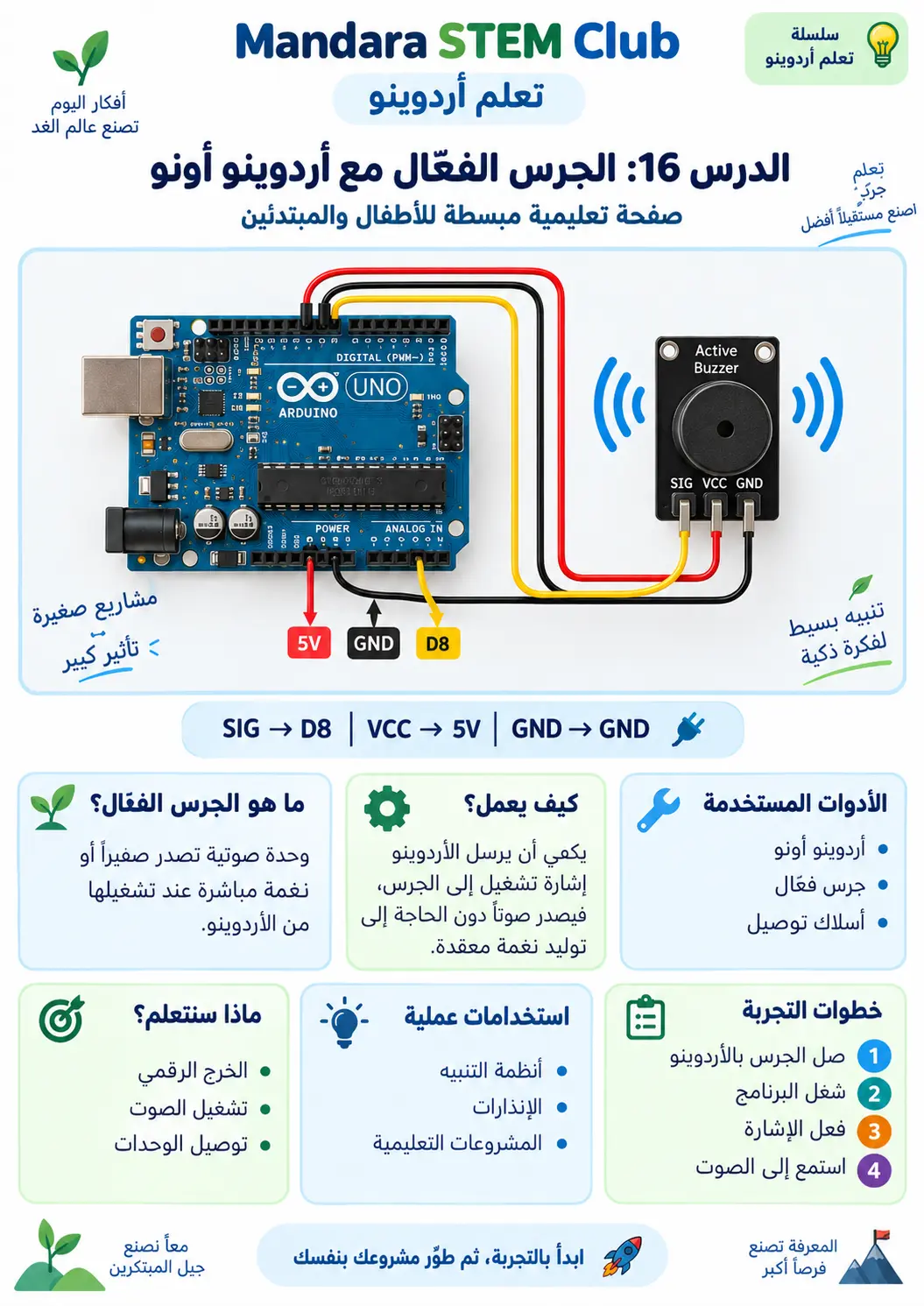 الجرس الفعّال مع Arduino UNO