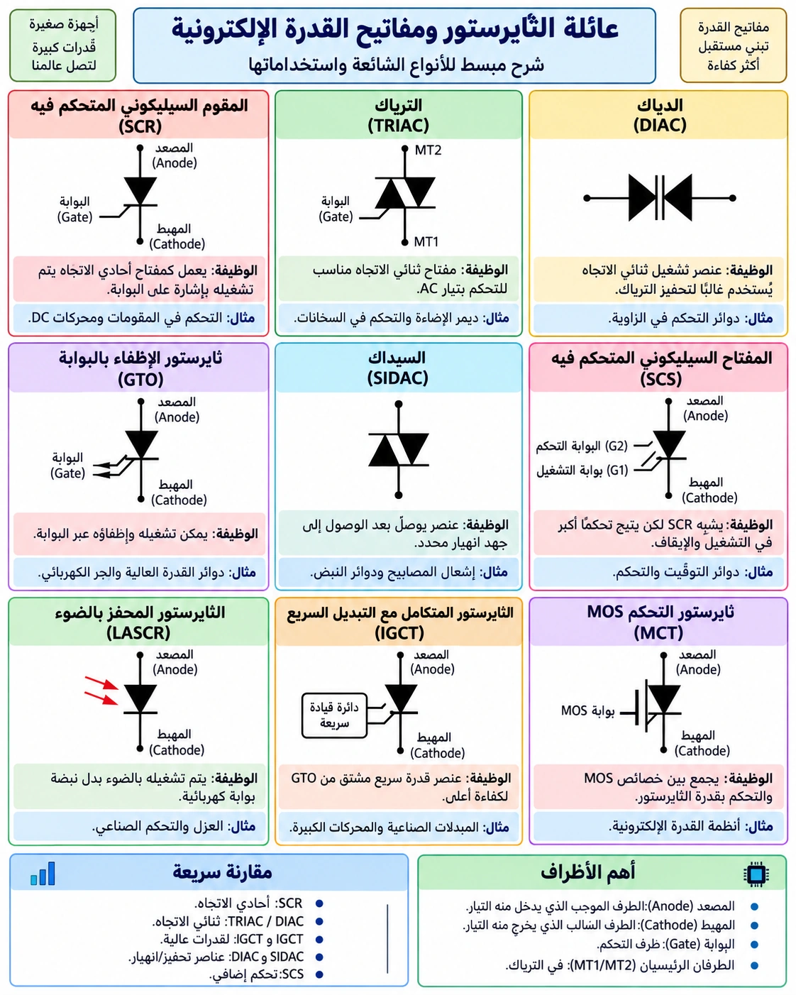 لوحة تعليمية: عائلة الثايرستور
